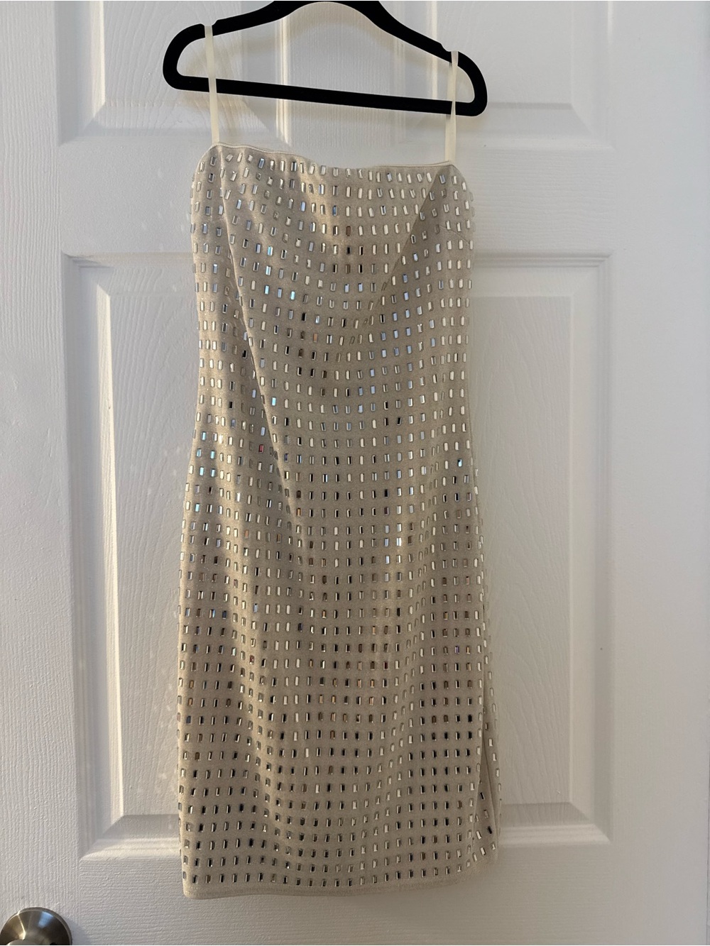 NWT Windsor strapless Champagne Sequin Mini Slip Dress